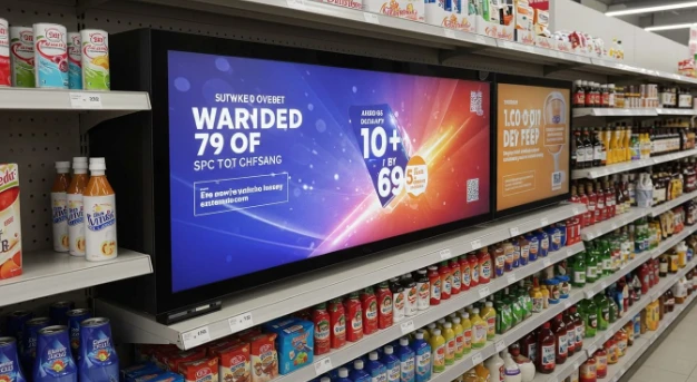 Ecrane LCD întinse pentru supermarketuri și magazine alimentare